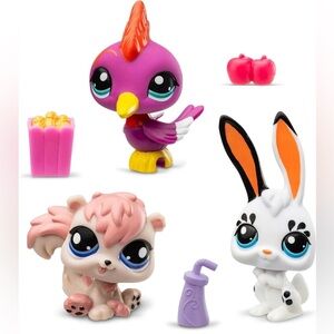 Littlest Pet Shop 2-Pack Bundle – 4 Pets + Accessories – Brand New!